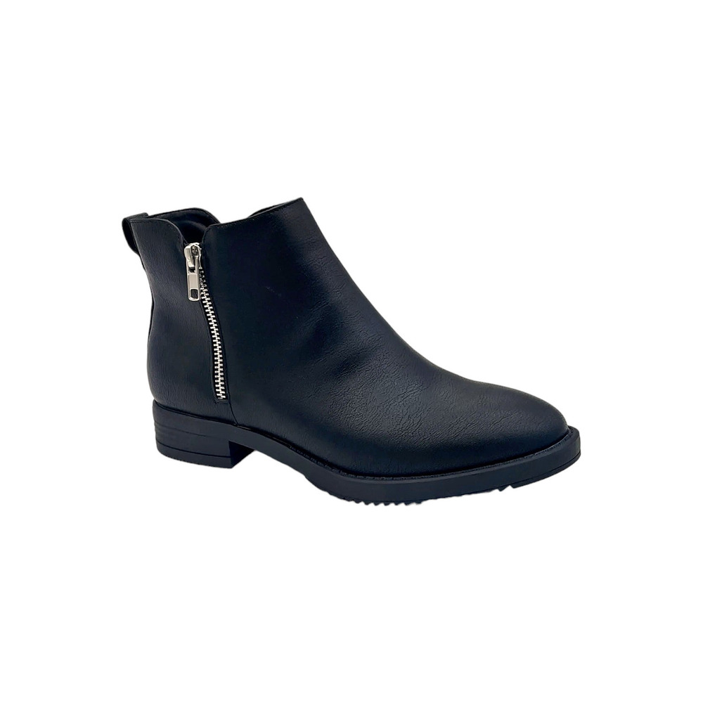Style & Co Laylaa Zip Ankle Booties Black Smooth - Medium